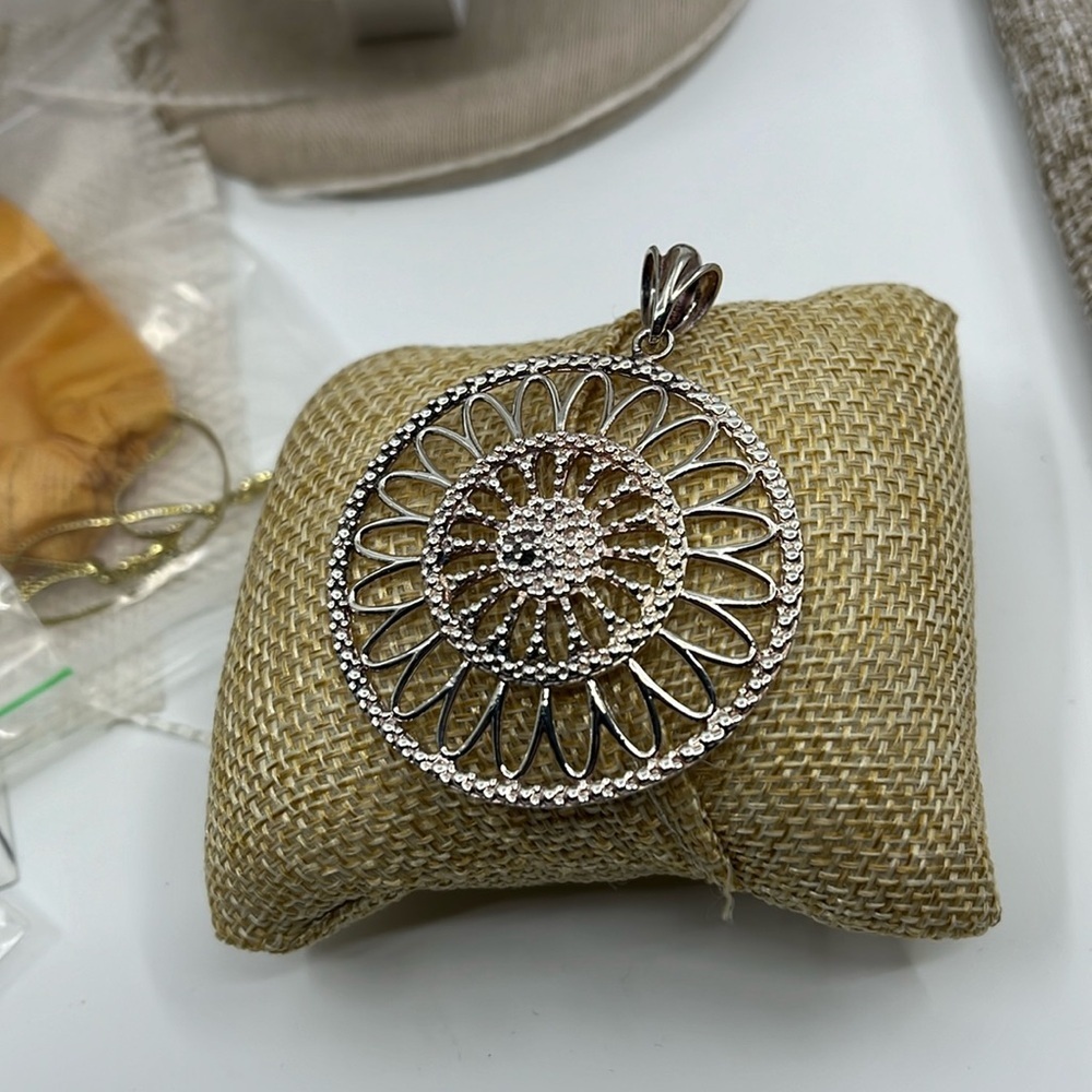 🌟 Vintage Milor Italy 925 Silver Filigree Pendant